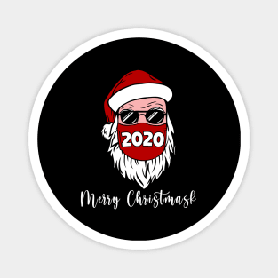 Merry Christmask 2020 Masked Santa For Christmas Pajamas Family Xmas Magnet